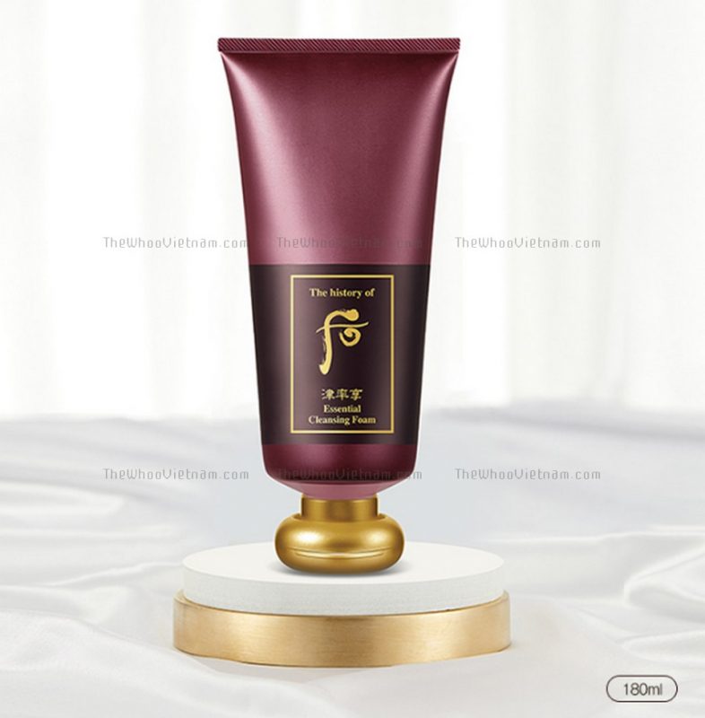 Sữa Rửa Mặt Dưỡng Whoo Jinyulhyang đỏ Essential Cleansing Foam 180ml