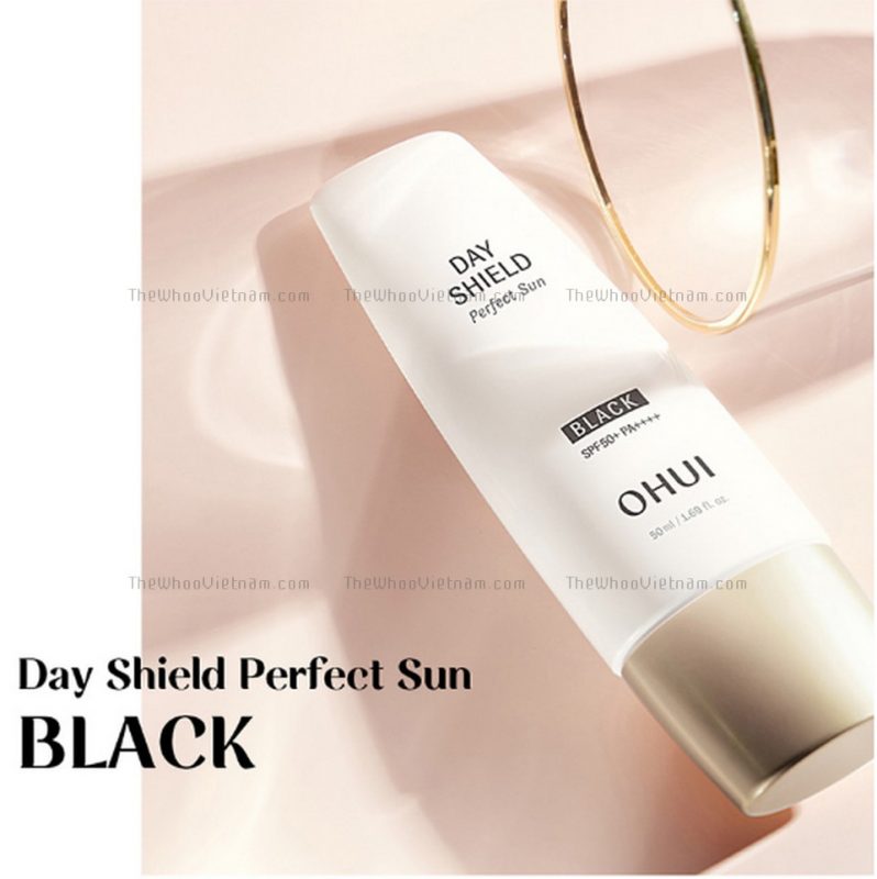 Bộ Kem Chống Nắng Bật Tone Ohui Day Shield Perfect Sun Black 3pcs