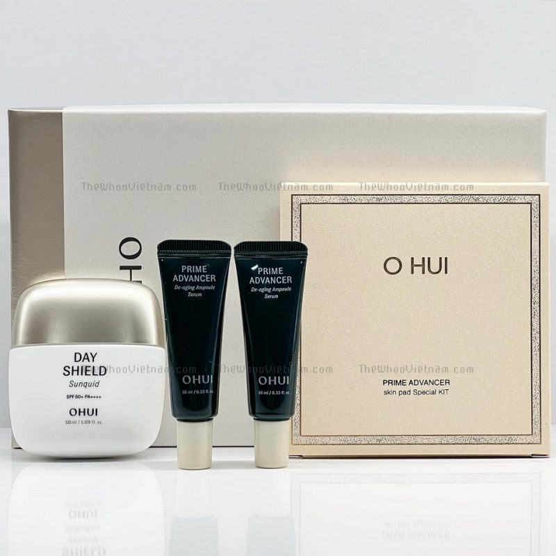Bộ kem chống nắng dạng sữa Ohui Day Shield Sunquid 3pcs Set